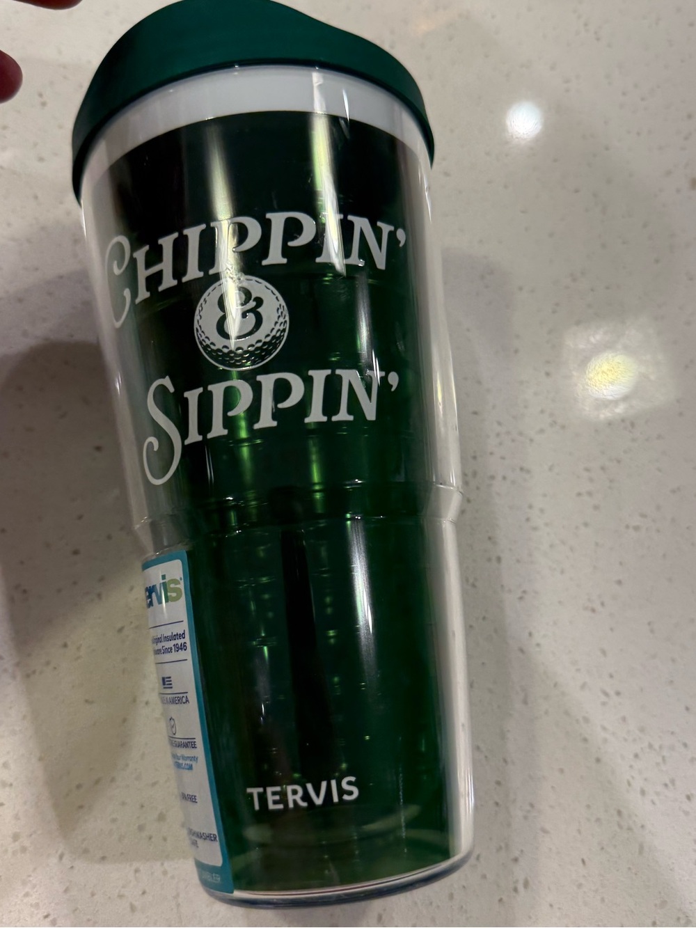 NWT tervis Green 'Chippin' & Sippin' Insulated Tumbler 24 oz